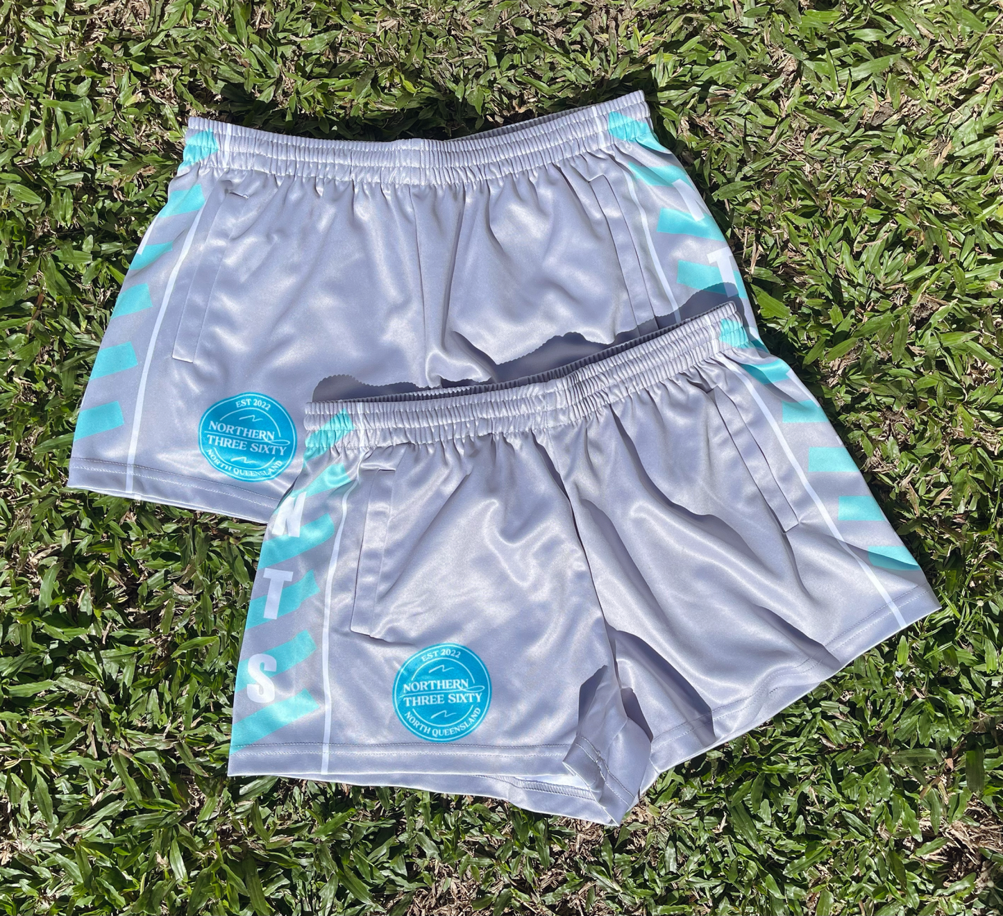 Rugby Shorts - Grey & Mint